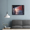 Oil Painting By Numbers Cherry Blossom Girl Picture Coloring Paints Home Decor