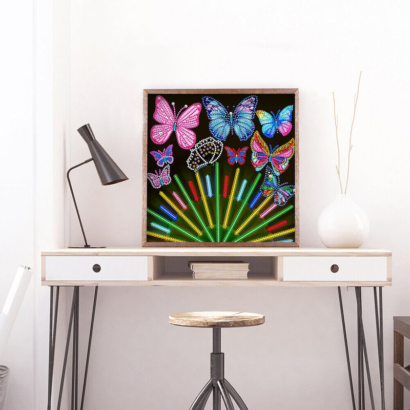 Diamond Painting Partial Special Drill Flower Glasses Picture of Rhinestone