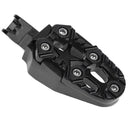 2pcs Universal 8mm Metal Motorcycle Foot Pedals Footrests w/ Spring(Black) Newly