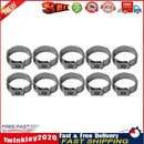 10pcs Single Ear Stainless Steel Hydraulic Hose Clamps O Clips (5.8-7.0mm) Newly