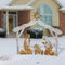 Christmas Nativity Scene LED Nativity Holy Family Scene for Outdoor Yard Decor