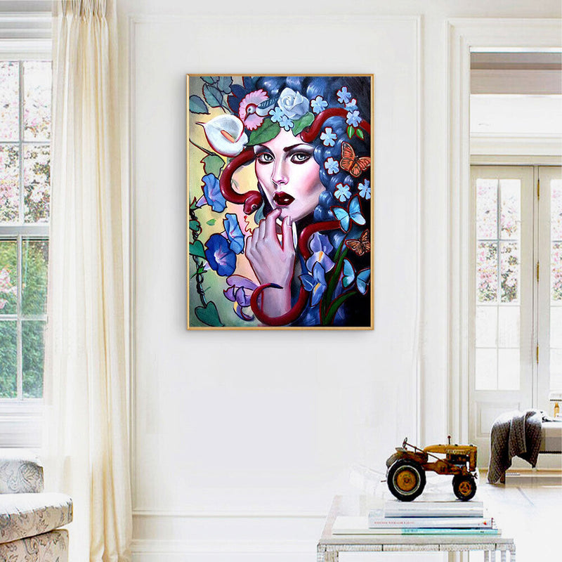 Flower Girl Oil Paint By Numbers DIY Canvas Wall Art Picture Craft Home Decor