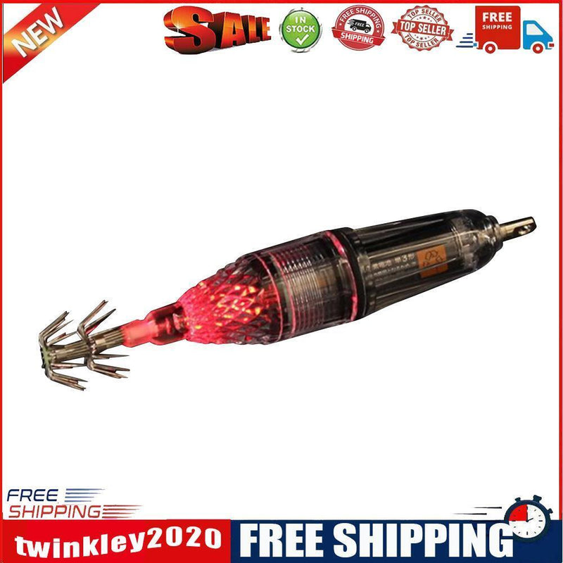 LED Squid Lure Lamp Fishing Squid Octopus Cuttle Attracting Light (Red)