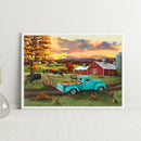 DIY Paint By Number Kit Sunset Scenery in Autumn No Frame for Home Decor