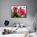 5D DIY Diamond Painting Pink Rose Full Round Drill Mosaic Rhinestone Crafts D