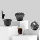 3pcs Plastic Coffee Capsule Cup for Dolce/Gusto Refillable Filters (Black)