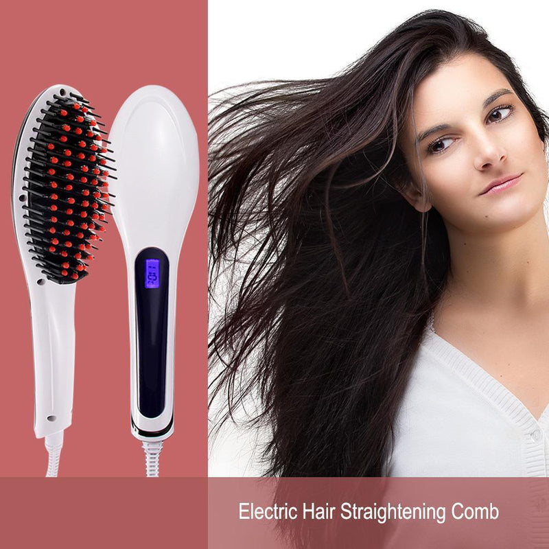 Electric Hair Smoothing Comb Stretcher White AU Plug