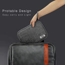 Travel Watch Band Storage Bag Earphone Data Cable Strap Organizers (Grey) Newly