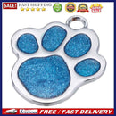 Stainless Steel Glitter Custom Pet Dog Tag Engraved Feet Card(Blue)