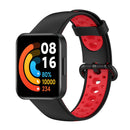 Smartwatch Band Strap for Redmi Watch 2/Lite Adjustable Belt (Black Red) Newly