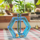 Acrylic Test Tubes - 2 Pieces Planter Vase for Plant Propagation (Blue 3)