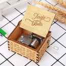 Retro Hand Cranked Wood Music Box Party Xmas Gift Home Decor Ornament (A) Newly