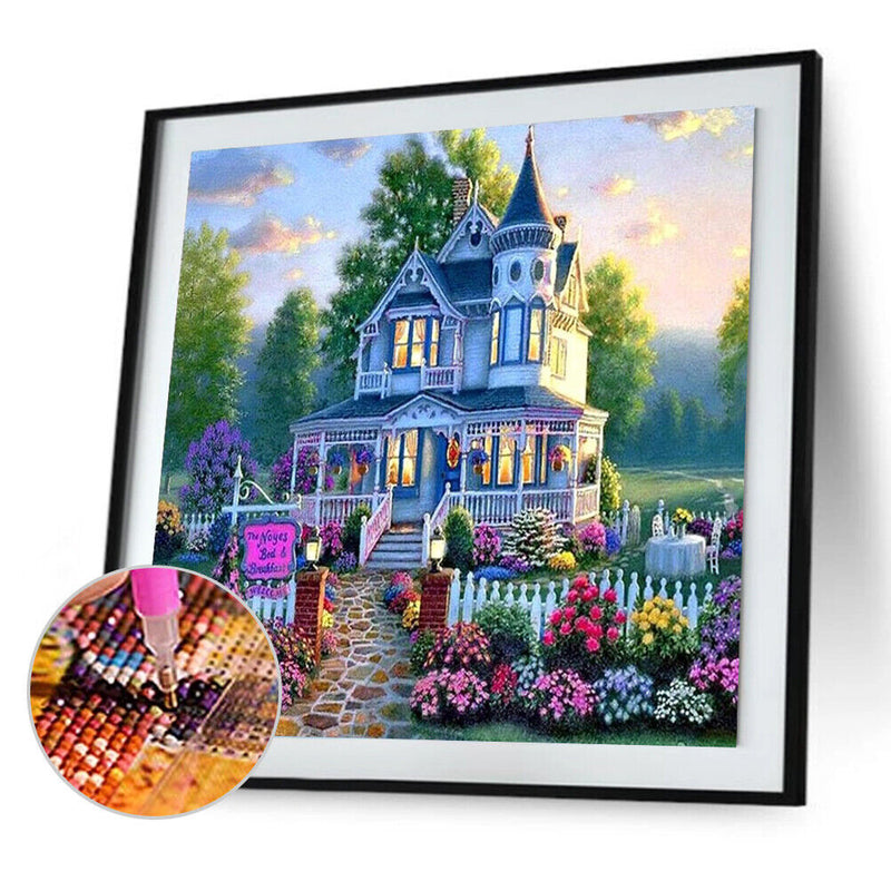 5D DIY Diamond Painting Kits Full Square Drill Garden Villa Mosaic Wall Pictu