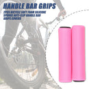 2pcs Bicycle Soft Foam Silicone Sponge Anti-slip Handle Bar Grips (Pink) Newly