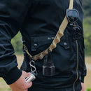 COB LED Mini Outdoor Camping Carabiner Flashlight 80lm Floodlight (Black)