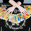 Tarot Card Tablecloth Pentagram Board Game Fortune Astrology Card Pad 49x49