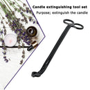 Stainless Steel Candle Cut Trimmer Cutter Snuffer Hook Clipper (Black) Newly