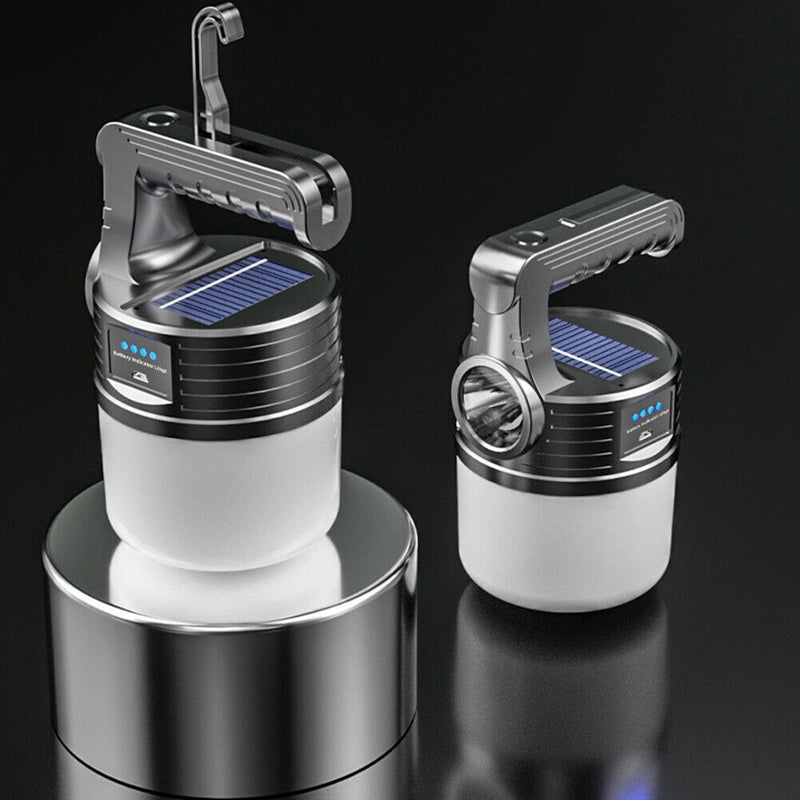 Waterproof Solar Powered + USB Rechargeable 300lm LED Camping Tent Lanterns