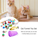 23pcs Teaser Cat Combination Set Tunnel False Mouse Fish Ball Feather Stick