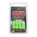 Sinking Artificial Soft Bait Dumbbell Fishing Lures w/ Stoppers Kit (Green)