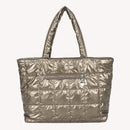 Women Lattice Quilted Shoulder Bags Female Shopping Bag Large Nylon Tote Handbag