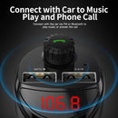 Bluetooth 4.2 FM Transmitter Hands Free Car Kit MP3 Music Player USB Car Charger