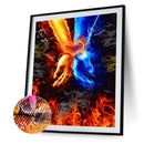 Handmade Flame Couple 5D DIY Full Round Drill Drawing Kit Diamond Painting Cr