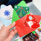 Xmas Patterns Mini Greeting Cards With Envelope Merry Christmas Postcard