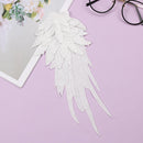 DIY Crafts White Embroidery Sewing Flower Collar Patch Angel Wing Applique