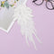 DIY Crafts White Embroidery Sewing Flower Collar Patch Angel Wing Applique