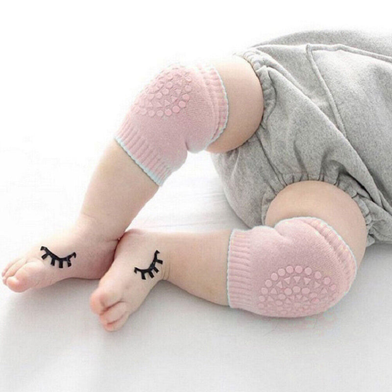 0-24M Kids Non Slip Crawling Elbow Knee Pads Infants Baby Kneecap (Pink) Newly
