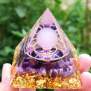 Healing Gem Stone Chakra Reiki Crystal Pyramid Amethyst Peridot Meditation Tools