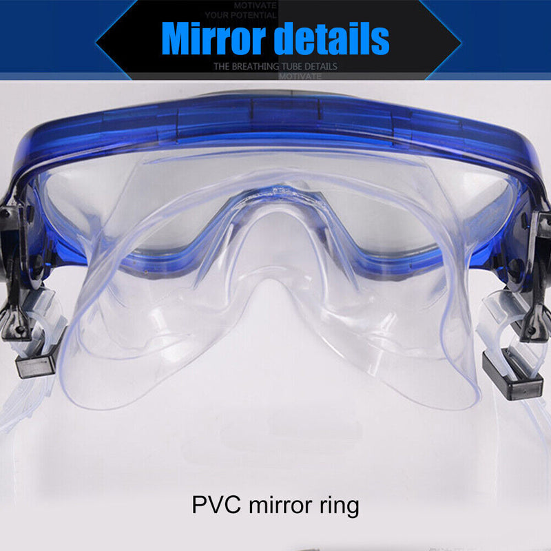 Swimming Glasses Adults Women Men Outdoor Snorkeling Diving Goggles (Blue)