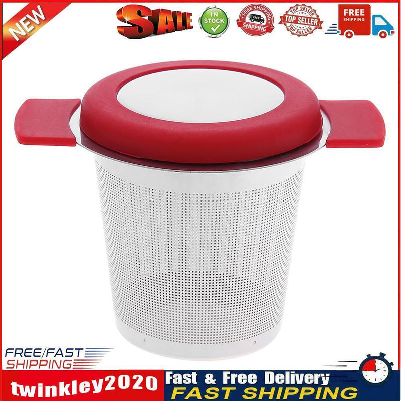 Stainless Steel Tea Strainers Infuser Steeping Loose Leaf Tea Filter(Red) Newly
