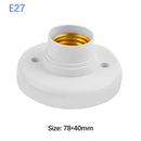 Matefield 220V E27 hallway lamp holder, round, base white