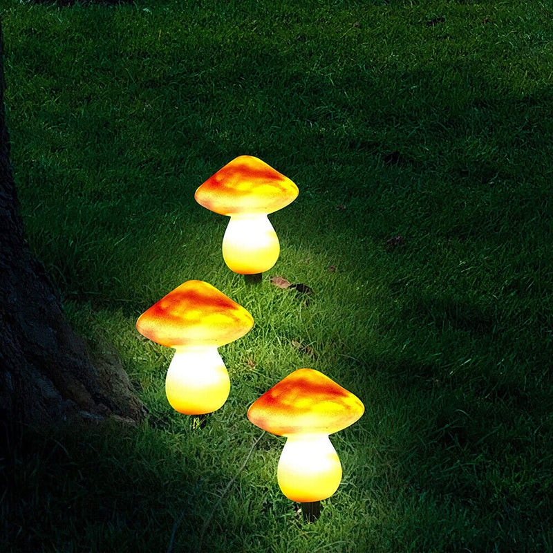 LED Luminous Mushroom Solar Lights Outdoor Garden Waterproof Lawn Stakes Lamps
