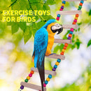 Hanging Colorful Balls Bird Pet Ladder Climbing Stairs Parrot Perch Stand Holder