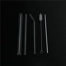 Wedding Transparent Reusable Clean Brush Glass Straws Straight Bent Plastic Box
