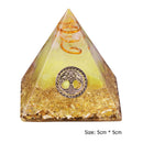 Crystal Pyramid Healing Energy Meditation Crystals Home Office Decor (B) Newly