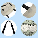 Cat letters Printed Shoulder Shopping Bag Casual Large Tote Handbag