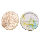 #A Round Hawaii Sealing Wax Stamp Head Fire Paint for Wedding Invitations Decor