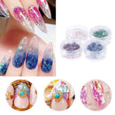4boxes/set Shell Nail Glass Paper DIY Fluorescent UV Glue Thin Nail Paster