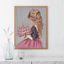 5D Diamond Painting Kit Girl Partial Special Shape Drill DIY Art (K025)