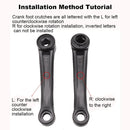 E-Bike Cranks Arm Electric Bicycle Crankset Motorbike Scooter Pedals Bracket