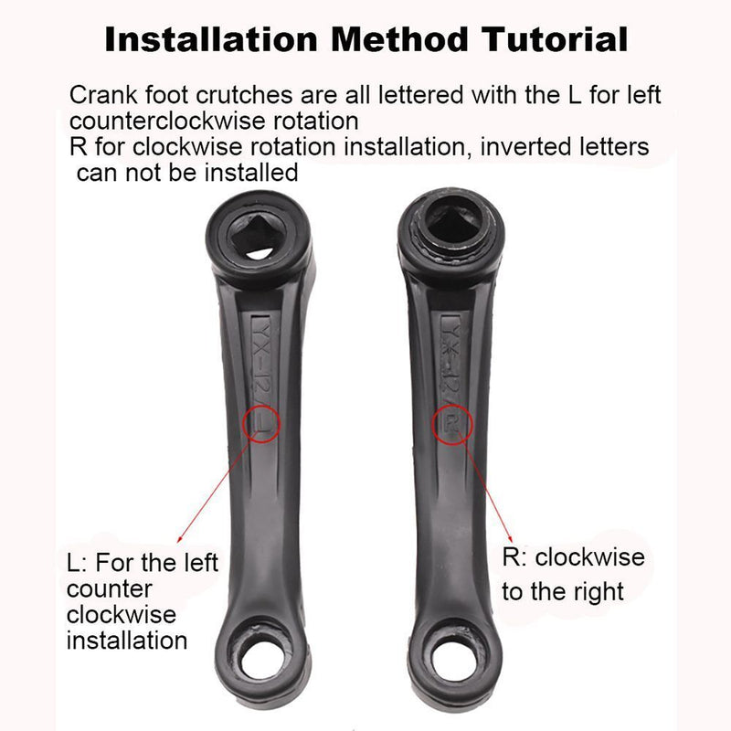 E-Bike Cranks Arm Electric Bicycle Crankset Motorbike Scooter Pedals Bracket
