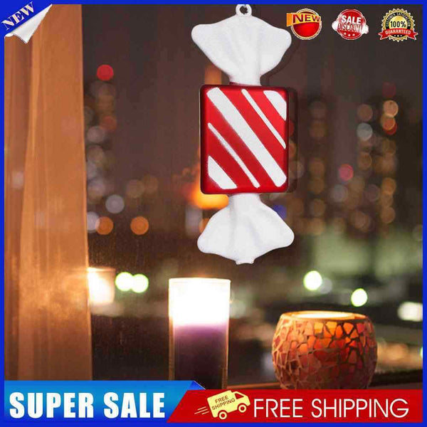 #A 15cm Candy Pendant PVC Red White Painted Pendant Christmas Tree Hanging Orn