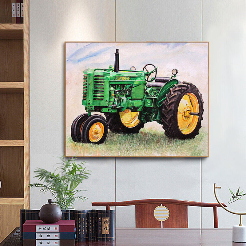 Tractor Frameless DIY Oil Paint by Numbers Kit Picture Coloring Canvas Art Newly