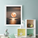 Full Moon at Sea Oil Paint By Numbers Kit Frameless Drawing Picture Wall De