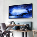 D DIY Full Round Drill Diamond Painting Blue Moon Star Lake