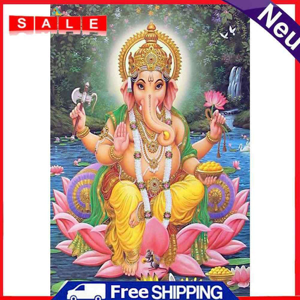 11CT Hindu God Stamped DIY Full Cross Stitch Cotton Thread Printed Embroidery